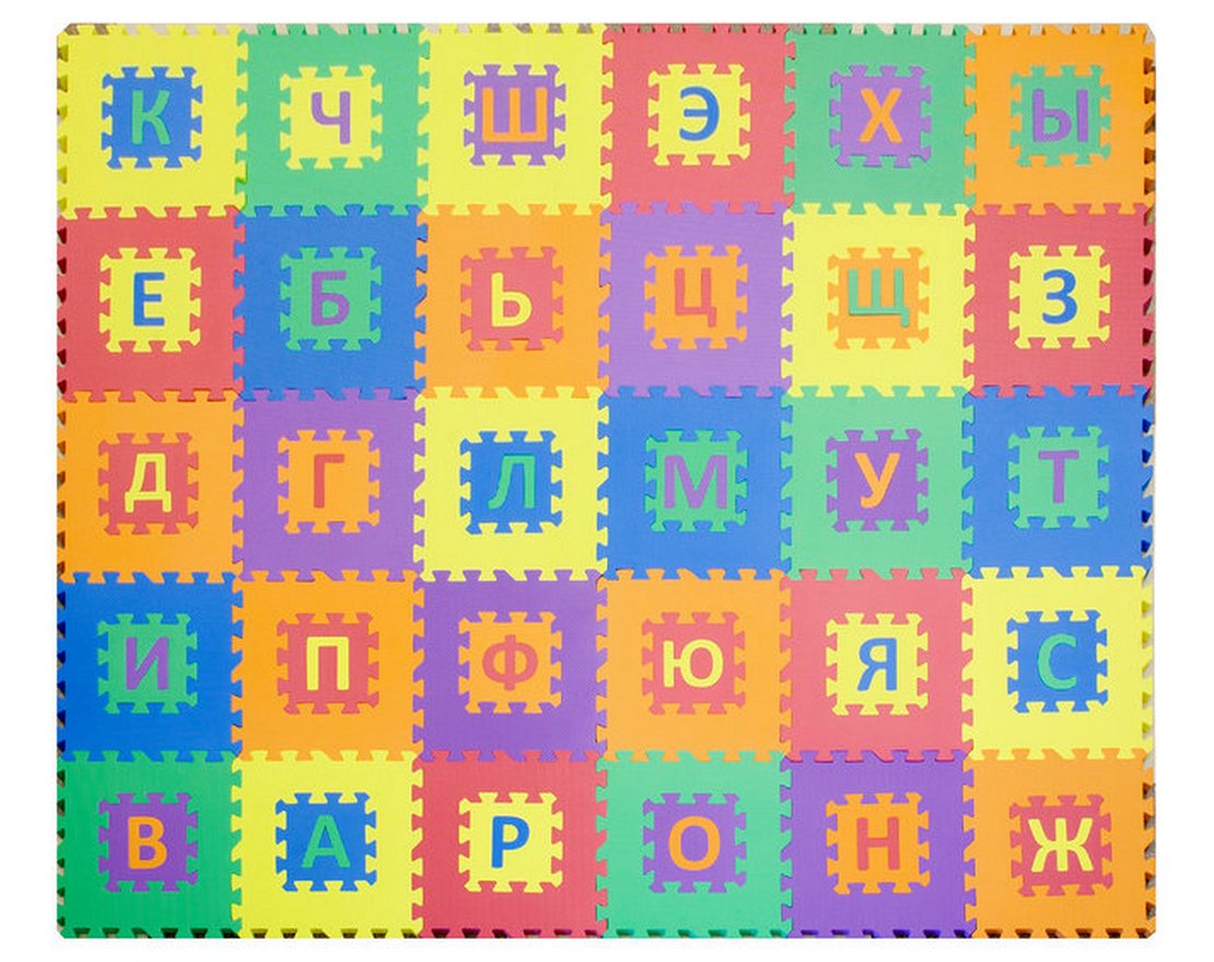 Коврик-пазл NT 12 с русскими буквами - Алфавит-1-10
